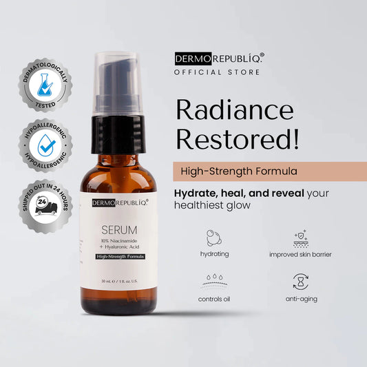 Dermorepubliq 10% Niacinamide + Hyaluronic High-Strength Formula Serum 30mL