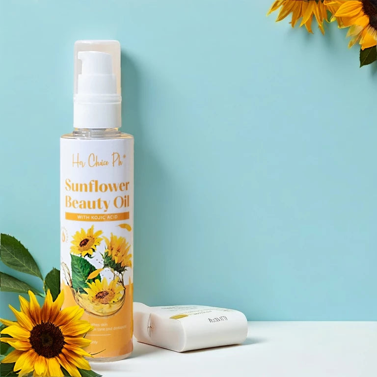 Her Choice Ph Set C Ultimate Whitening Combo: Kojic Soap, Whitening Lotion, Sunflower Oil