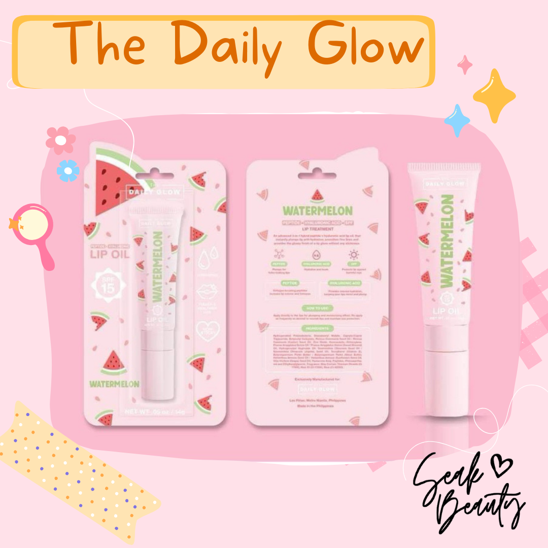 The Daily Glow Peptide Lip Oil SPF 15 with Hyaluronic Acid