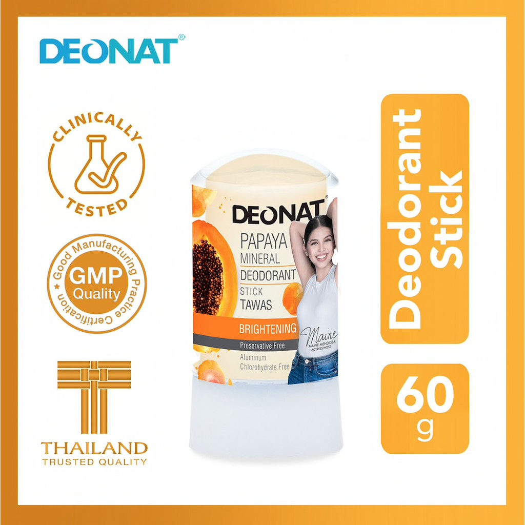 Luxe Organix DEONAT Natural Mineral Deodorant Stick Papaya 60g