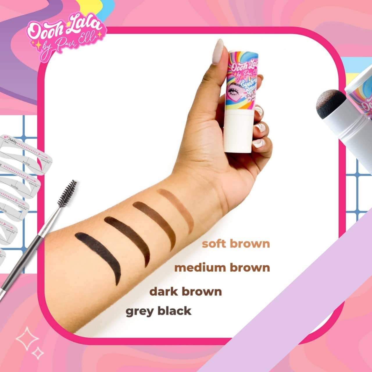 Oooh Lala By Pavi Elle Eyebrow Stamp Kit