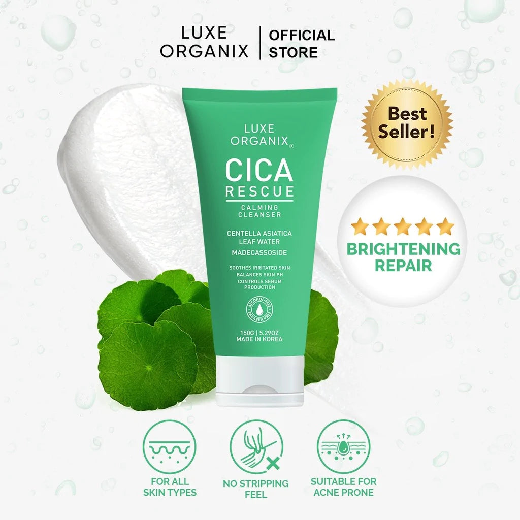 Luxe Organix Cica Rescue Calming Cleanser 150ml